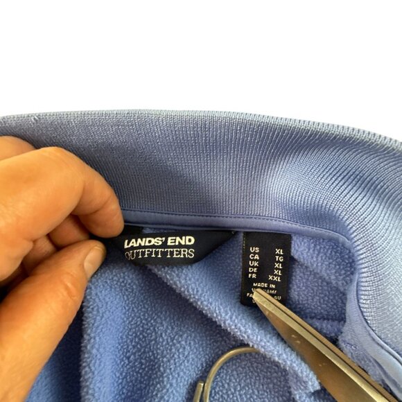 Lands End Men's Full-Zip Jacket Size XL Blue Pockets Stretch Fitness Training - Picture 4 of 9